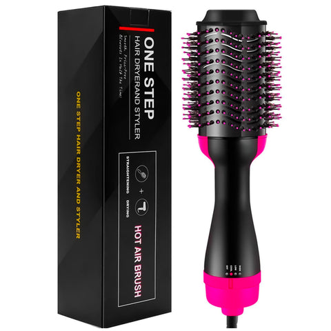 Blow Hair Dryer and Volumizer Brush | Hot Air Brush Hair Styler for Straightening & Curl Comb