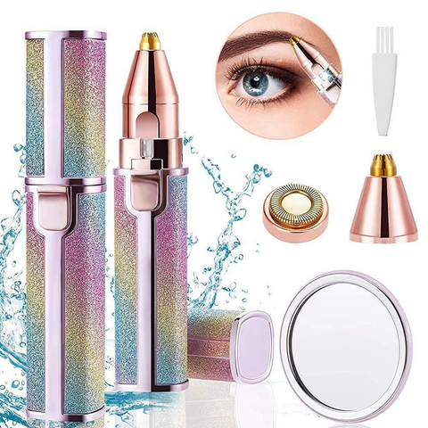 Flawless 2-in-1 Pen Hair Remover – Rechargeable Precision Trimmer for Effortless Brow Shaping